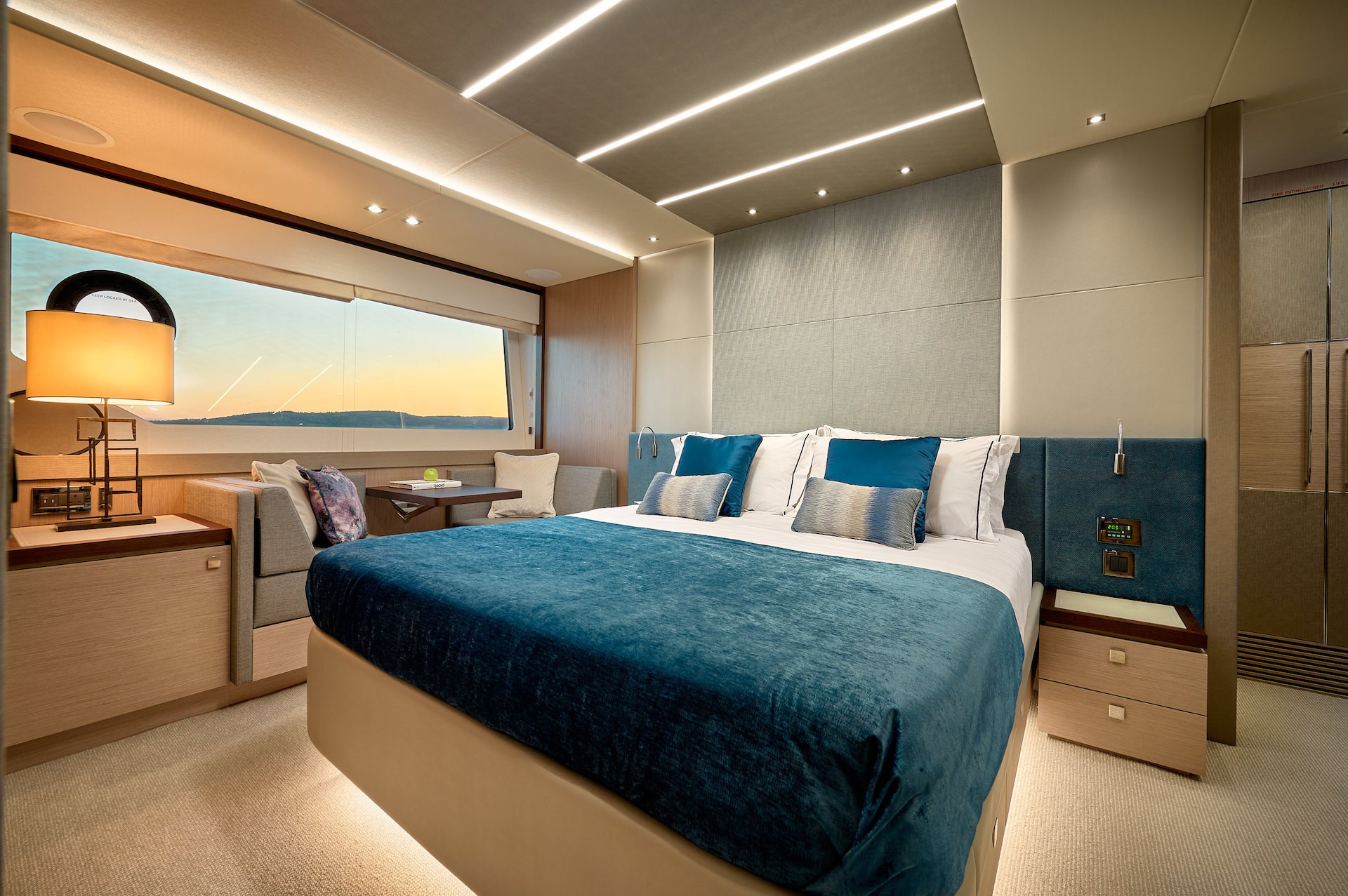 motor yacht charter luxury master cabin