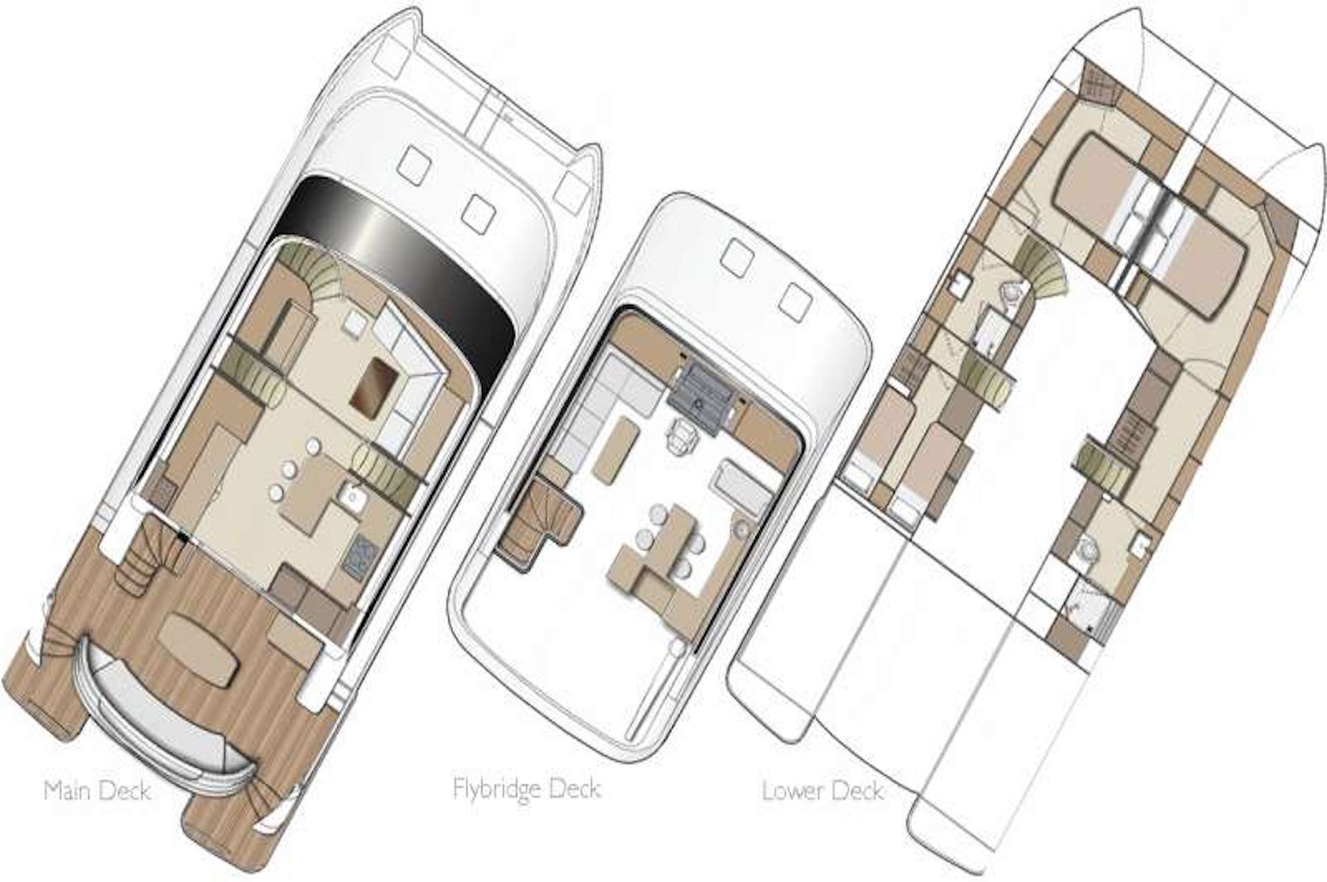 Mystic Soul yacht charter deck plan