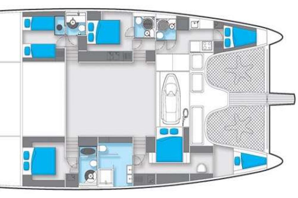 Seazen II yacht charter deck plan