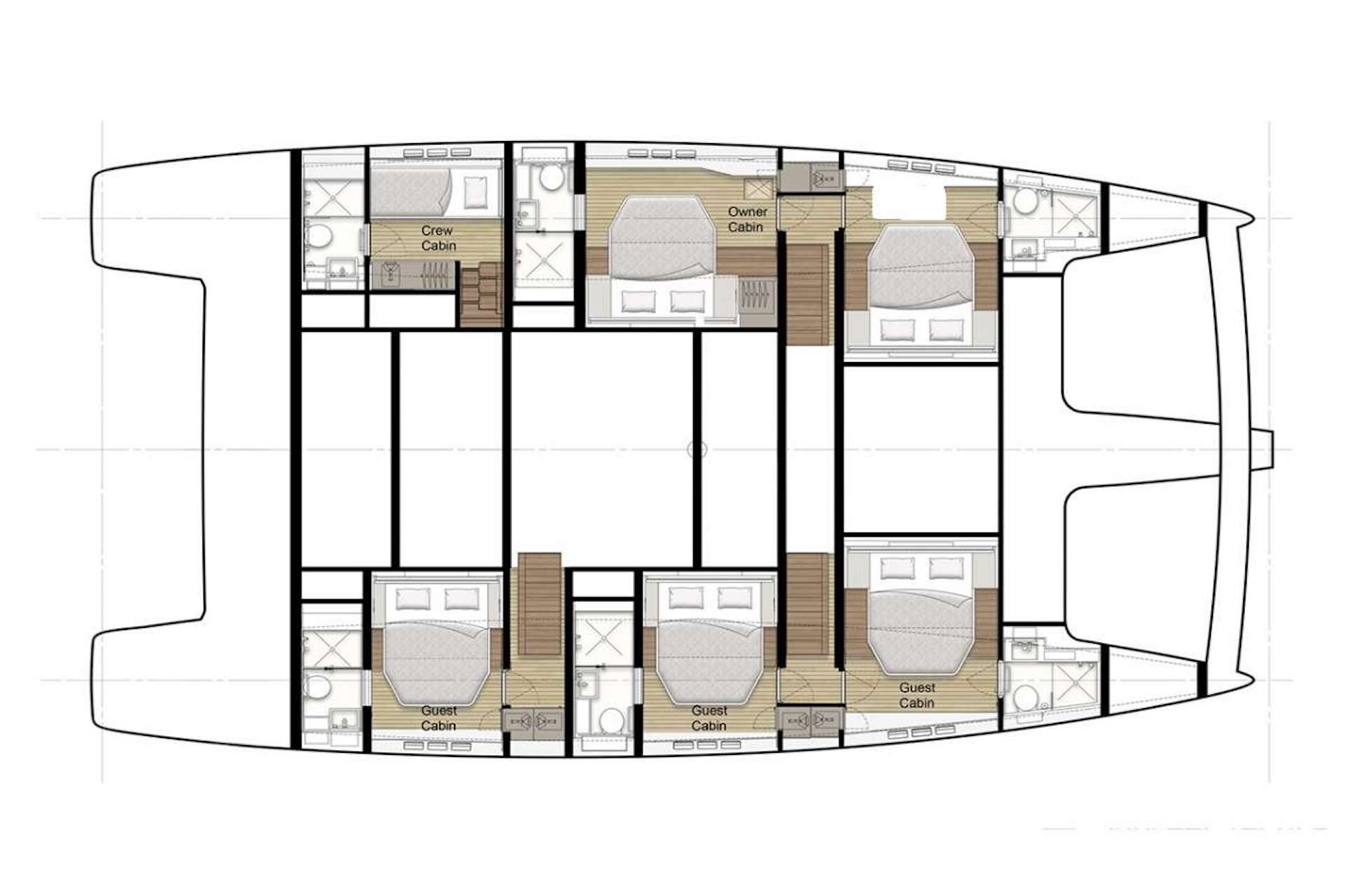 yacht charter Amaya deck plan