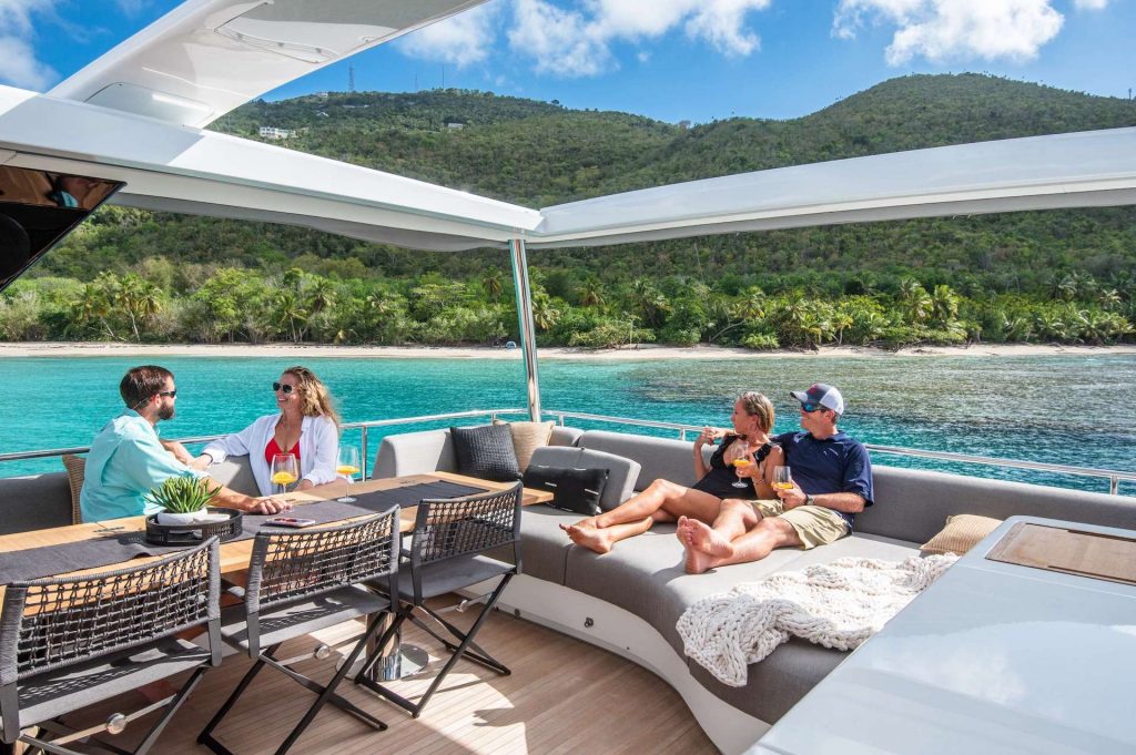 yacht charter fly bridge C'est La Vie