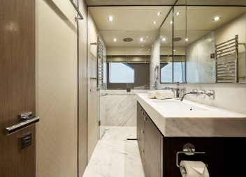 yacht charter master bathroom