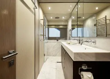 yacht charter master bathroom