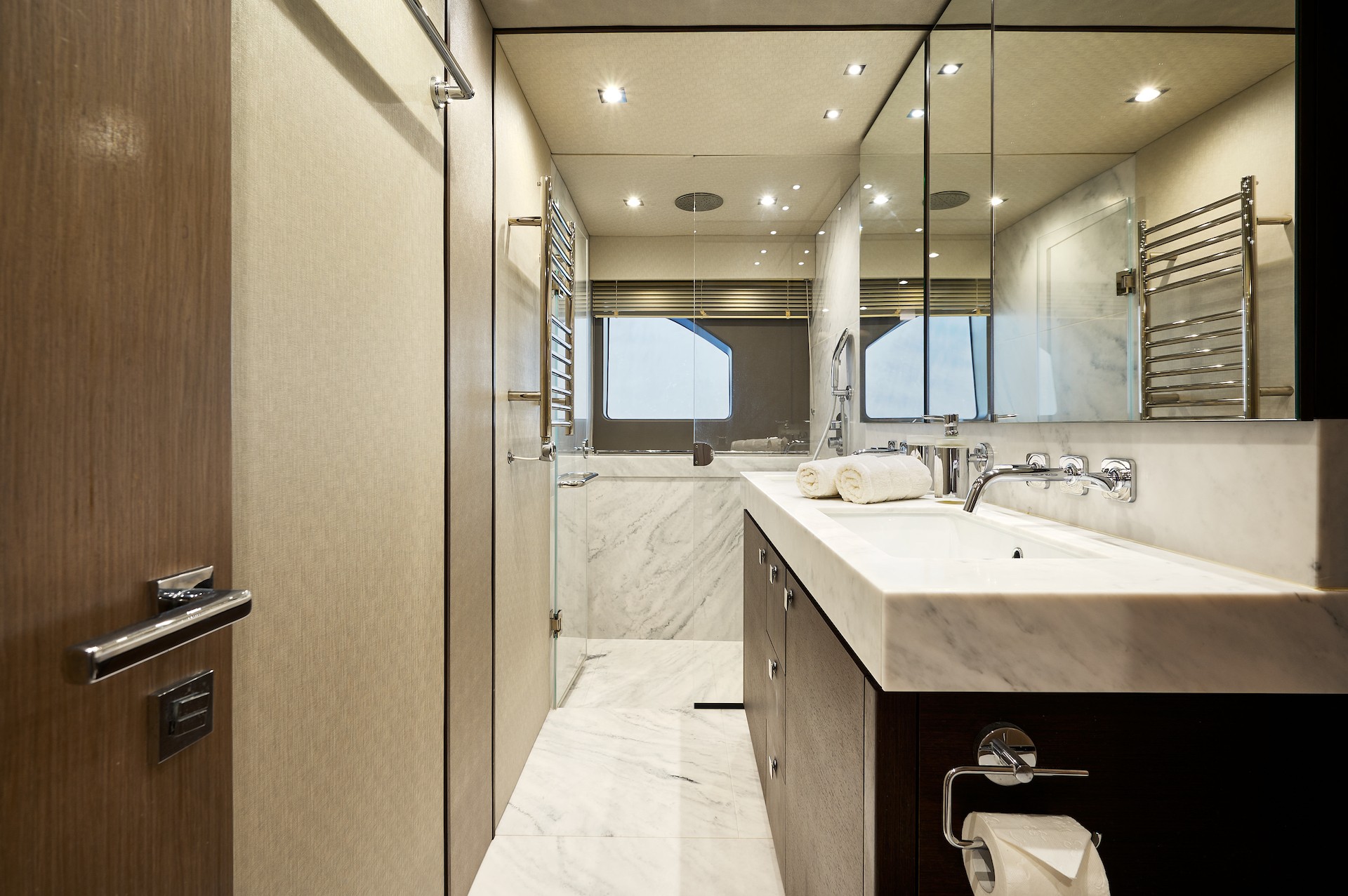 yacht charter master bathroom