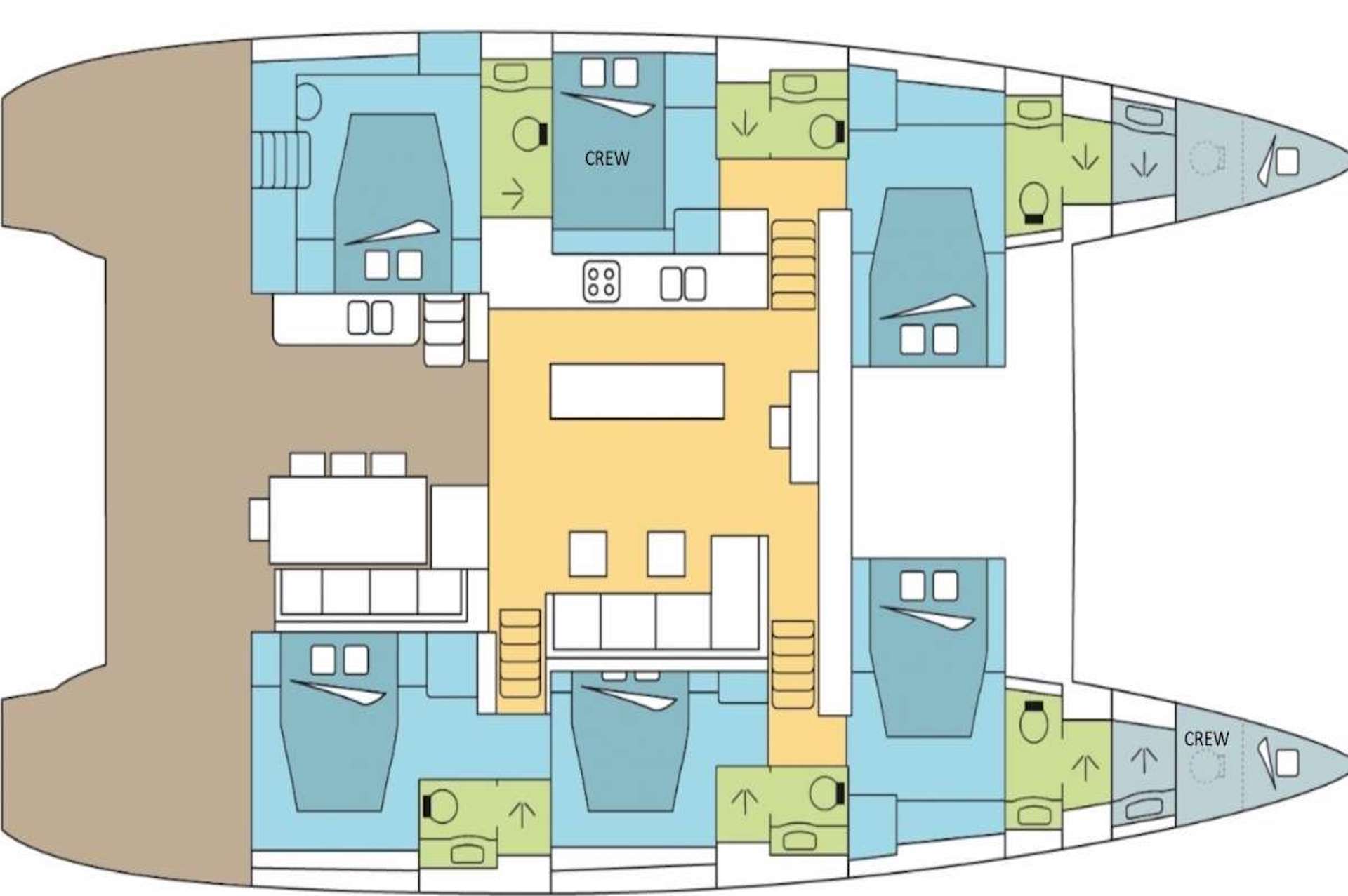 yacht charter Nomada deck plan