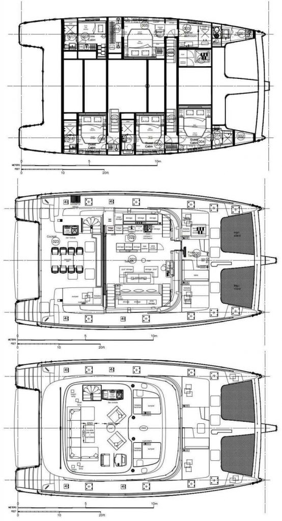 yacht charter Relentless plan