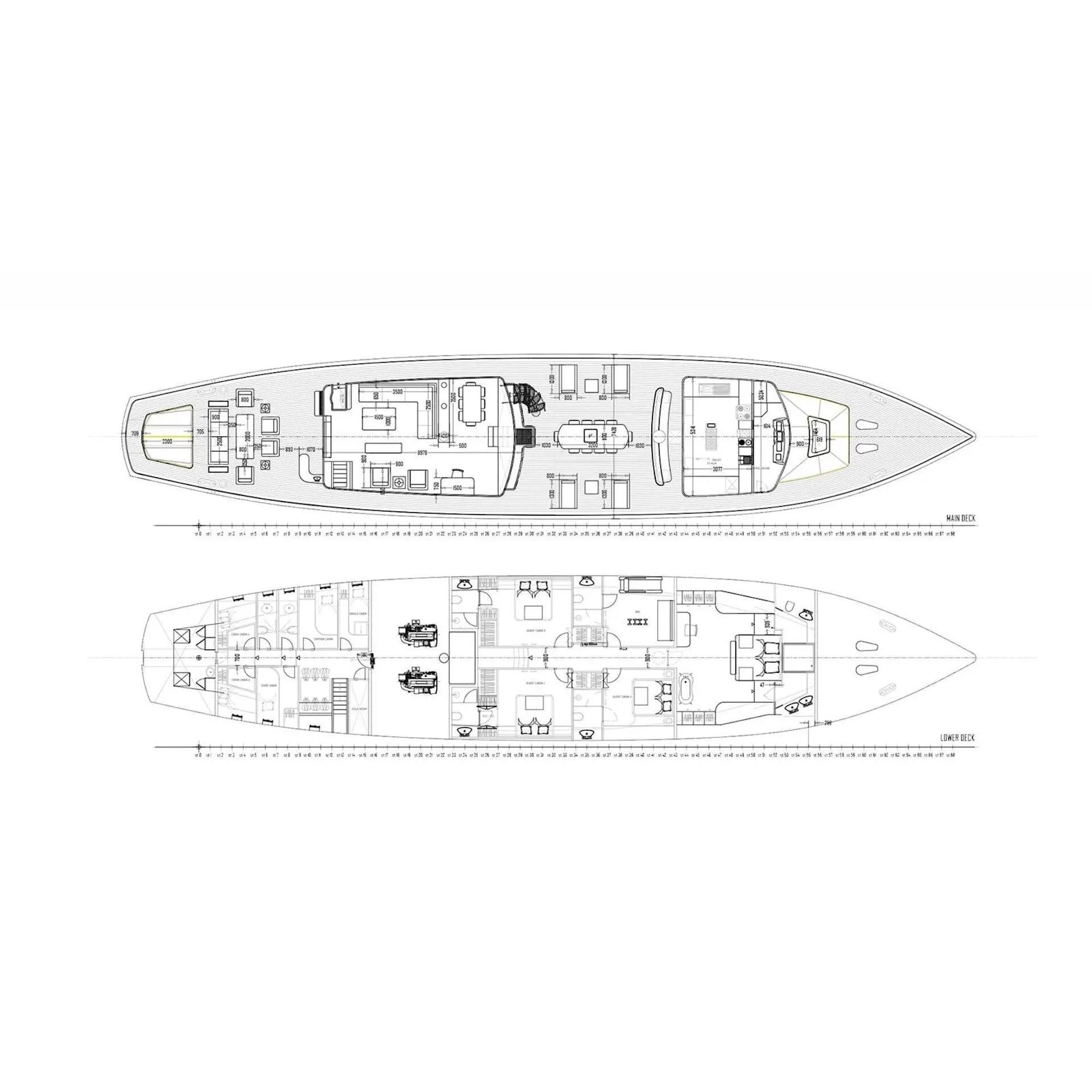 yacht charter Satori plan