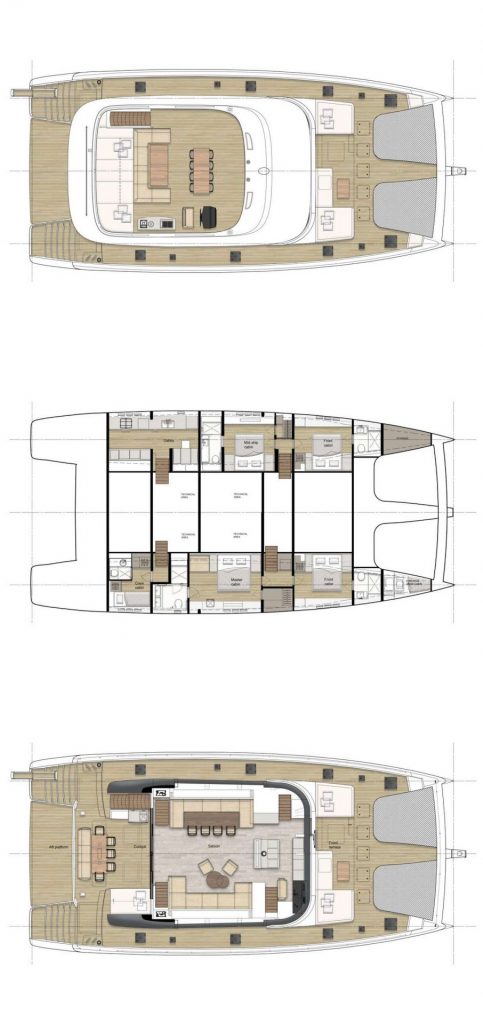 yacht charter Seaclusion deck plan