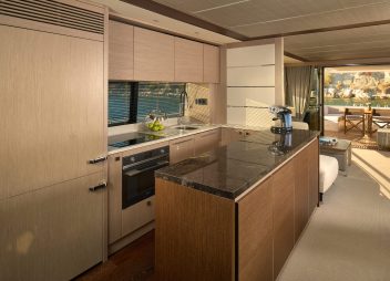 yacht charter Croatia galley Hideaway1