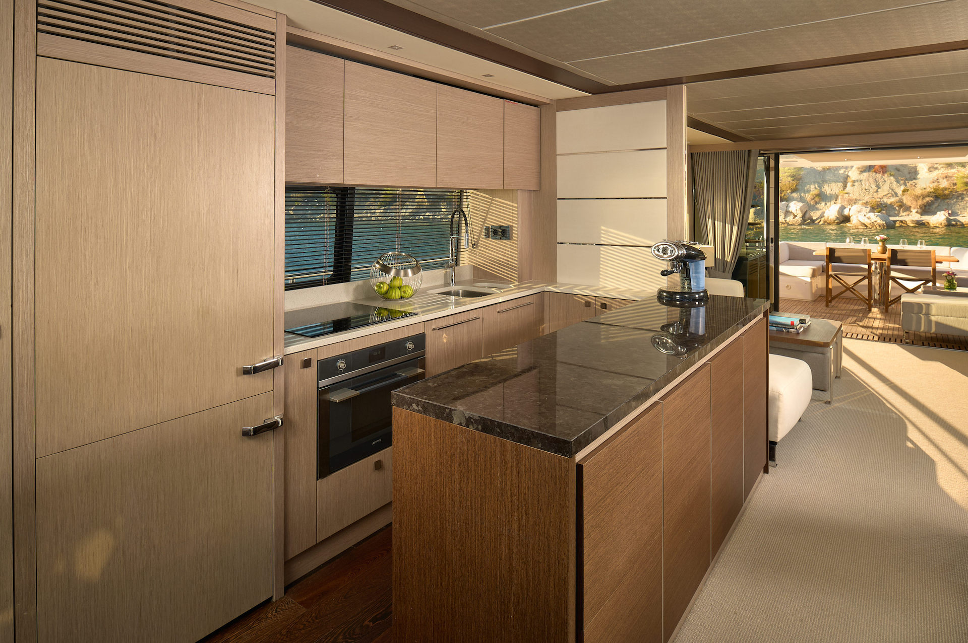 yacht charter Croatia galley Hideaway1