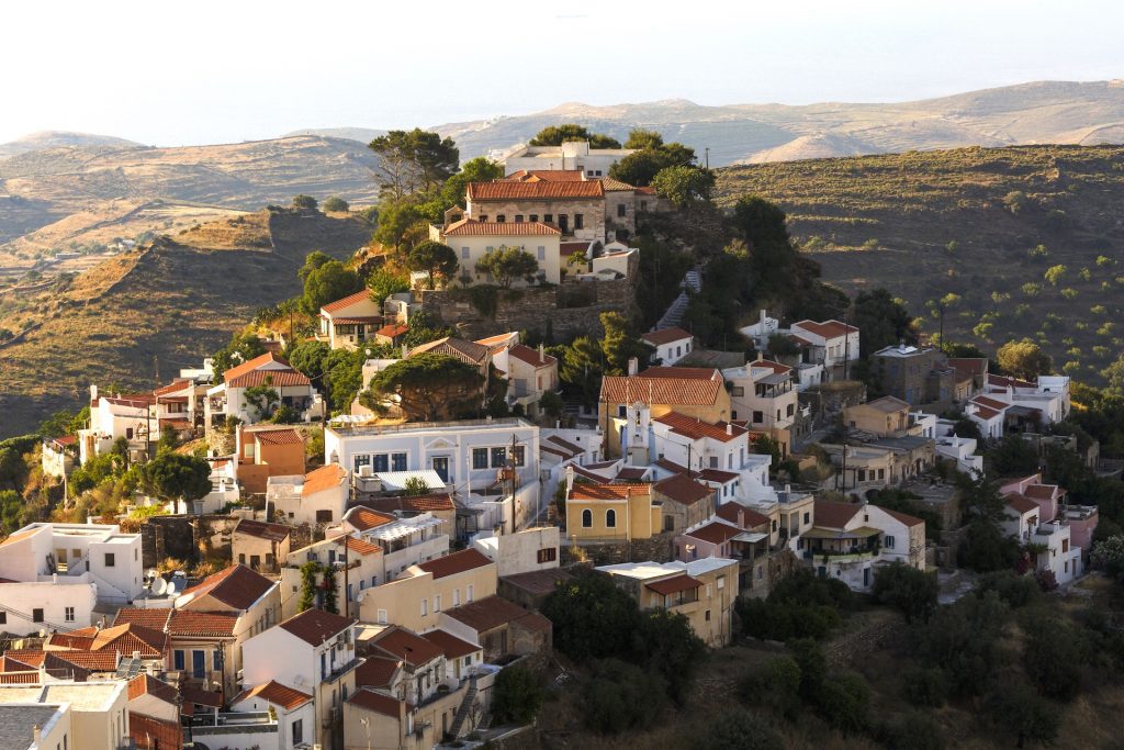 Loulida village, island of Kea in Greece