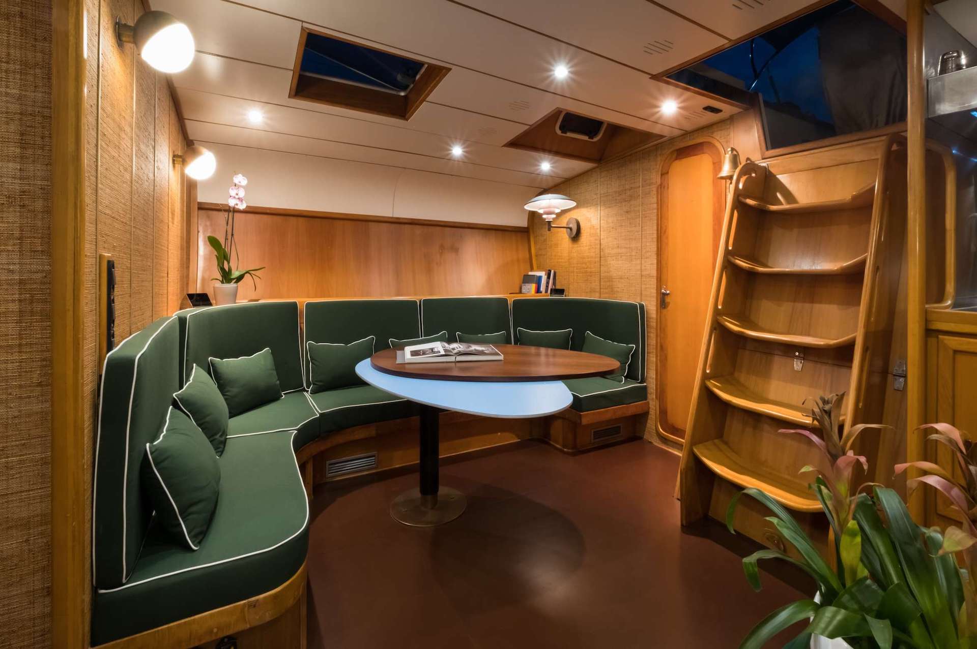 crewed yacht charter saloon Tess