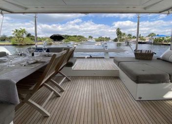 yacht charter aft deck Yolo ii