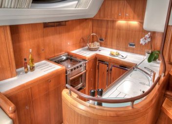 yacht charter Mustique galley