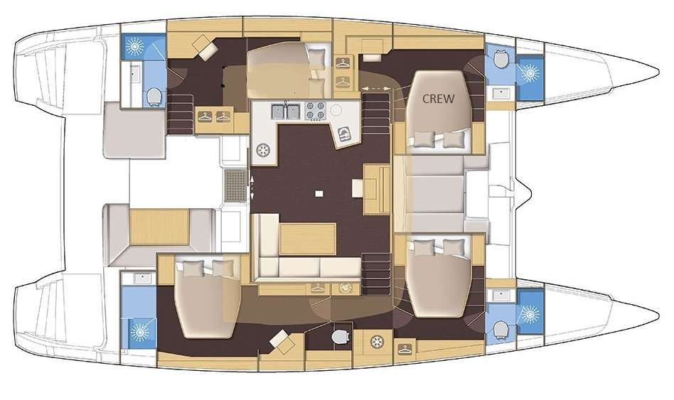 yacht charter Yolo II deck plan