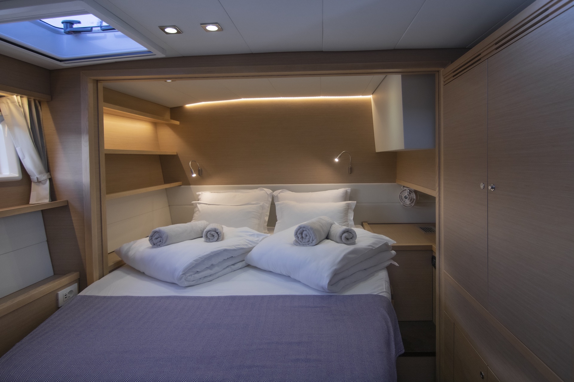 Cool Change catamaran yacht charter cabin