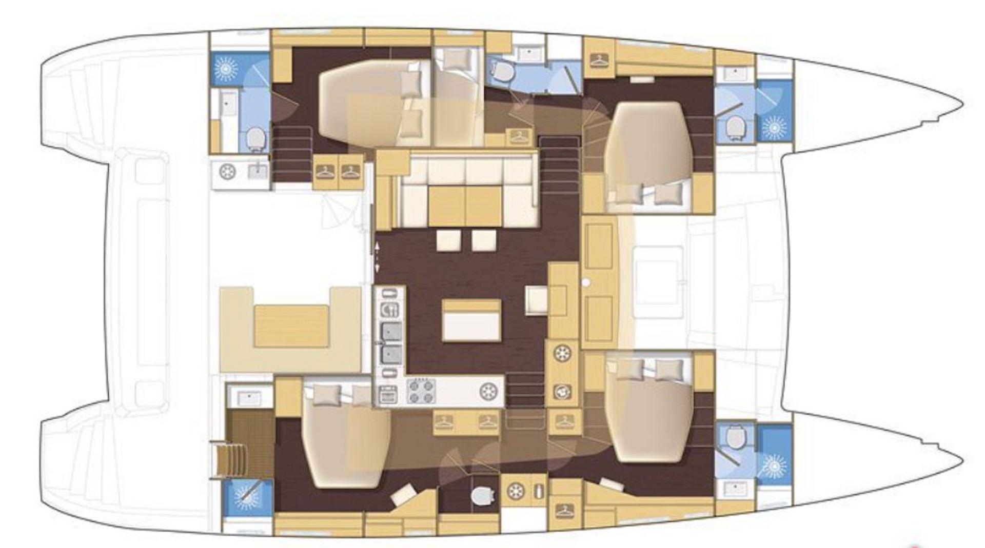 Cool Change yacht charter layout