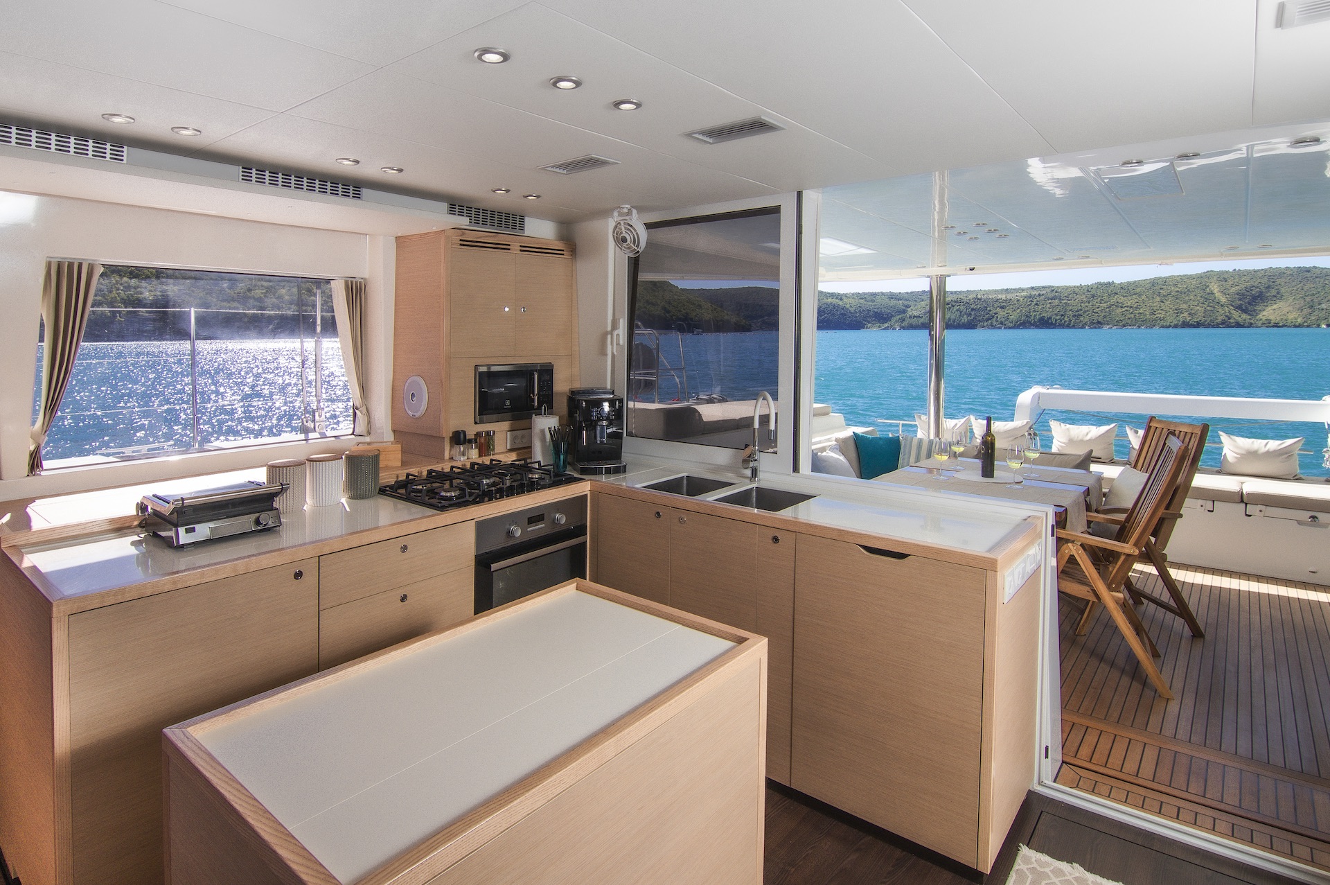 yacht charter Cool Change galley