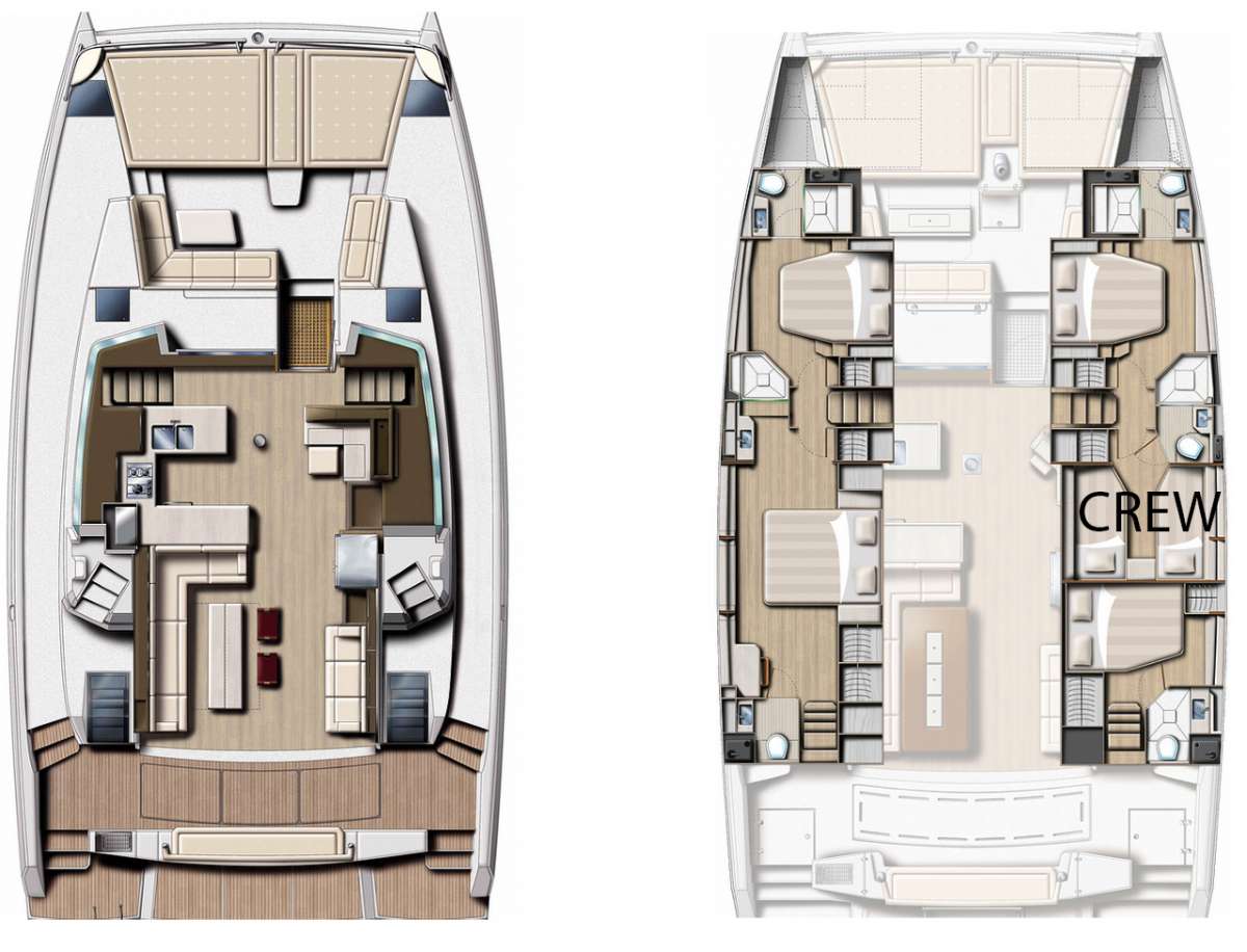 yacht charter deck plan Windward