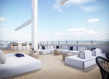 yacht charter Scorpios deck lounging