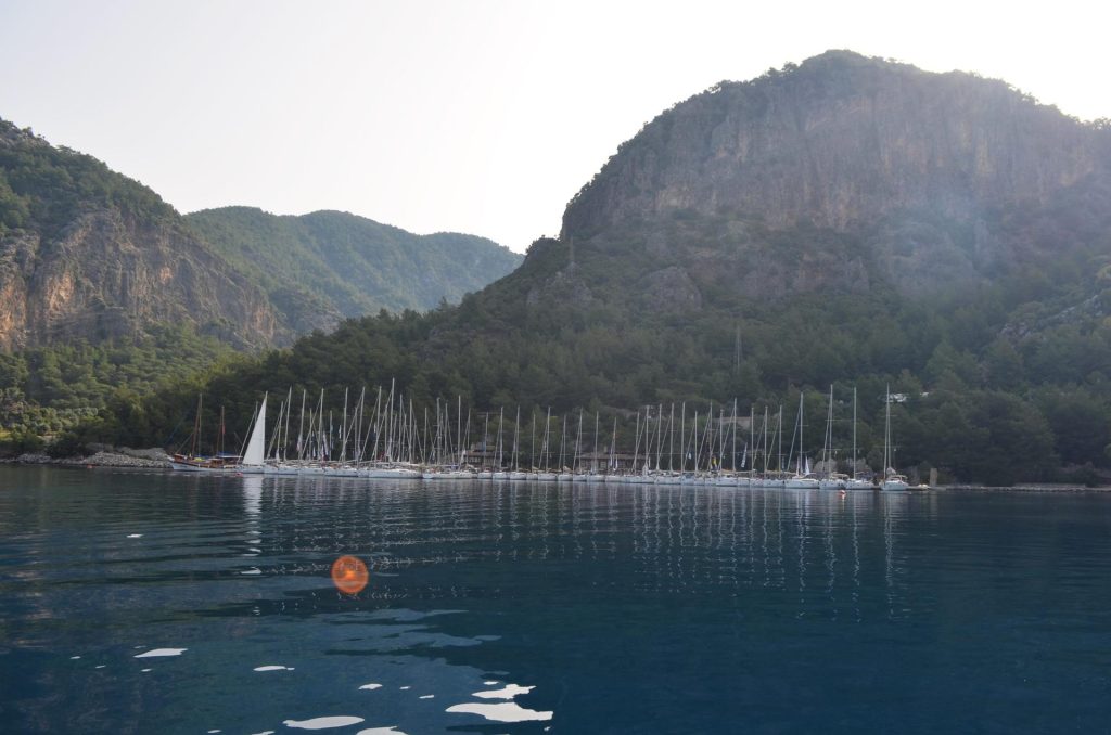 fleet moored in My Marina Yacht Club, Ekincik