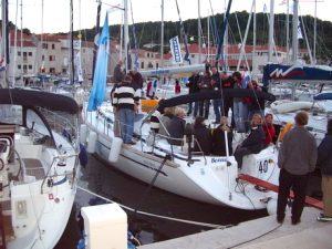 Engineering Challenge Cup ECC fleet moored in marina - High Point Yachting regatta