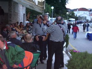 local musician on island in Croatia