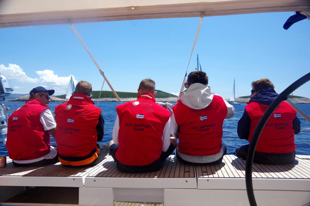 Nina and her team from Trogir Tourist Board during charter race in ECC 2017 in memory of Jose Miguel Martinez  - High Point Yachting