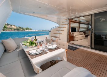 yacht charter Champion aft deck