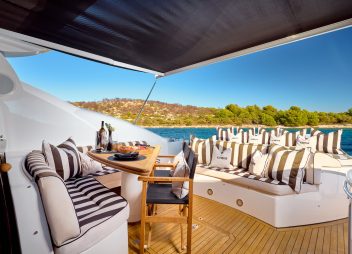 yacht charter ghost aft deck