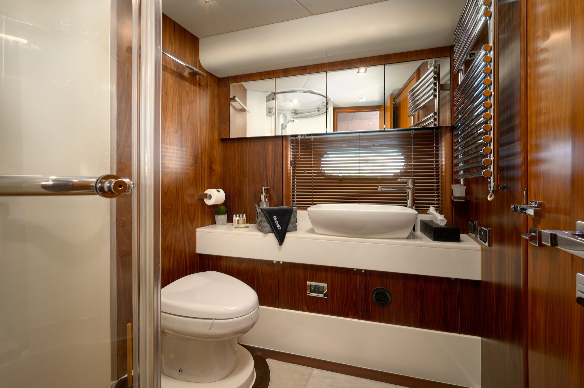 yacht charter ghost bathroom