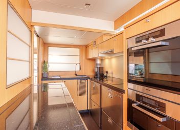 crewed yacht charter Croatia JoliDor galley kitchen