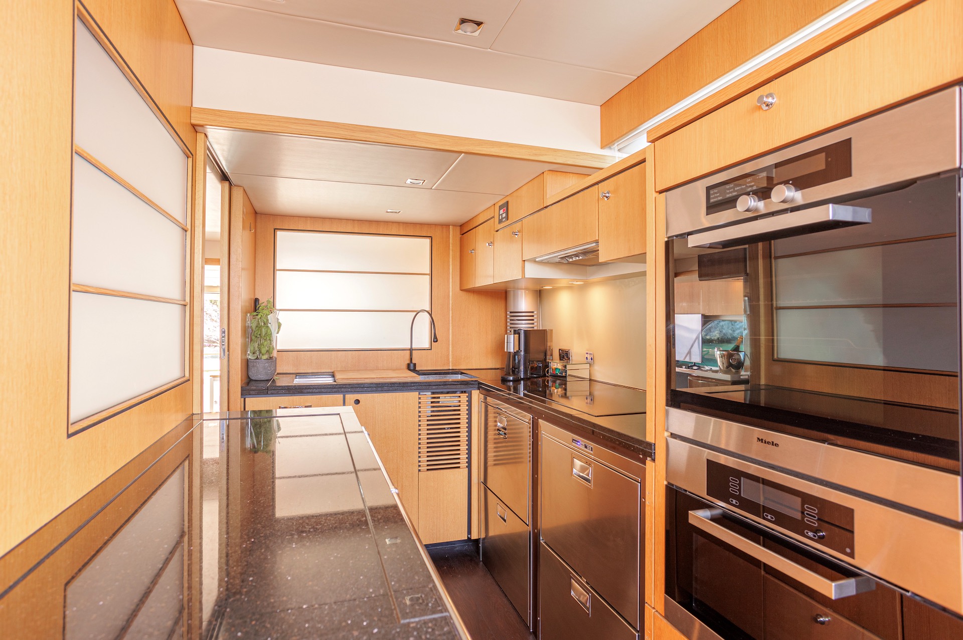 crewed yacht charter Croatia JoliDor galley kitchen