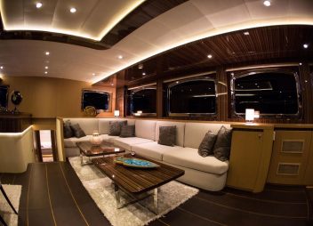 sailing yacht charter Le Pietre saloon seating