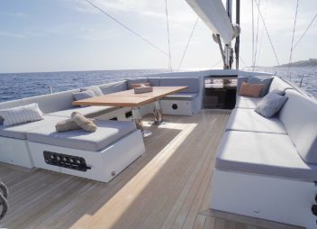 Aenea sailing yacht deck seating