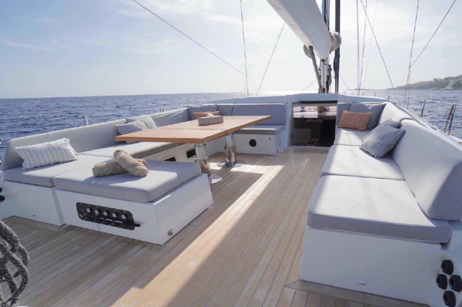 Aenea sailing yacht deck seating
