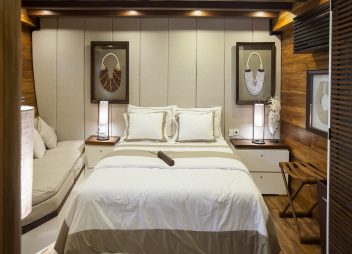 Indonesia yacht charter guest cabin Prana