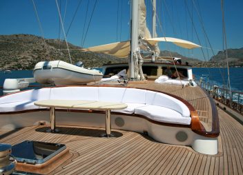 gulet yacht charter Kaya Guneri V deck seating