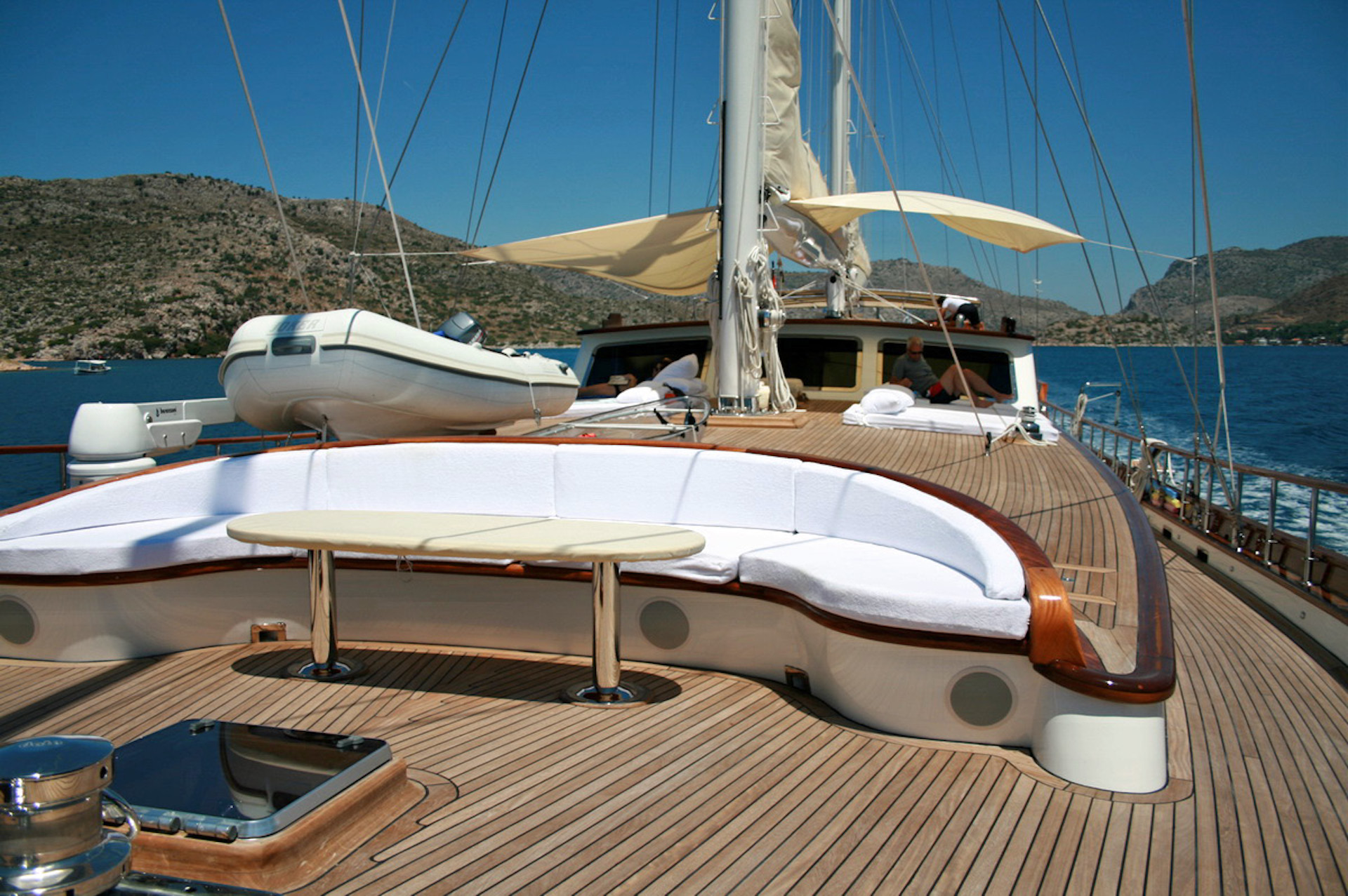 gulet yacht charter Kaya Guneri V deck seating