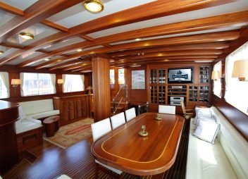 Turkey yacht charter Kaya Guneri V saloon