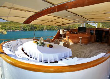 yacht charter Turkey Kaya Guneri V aft deck