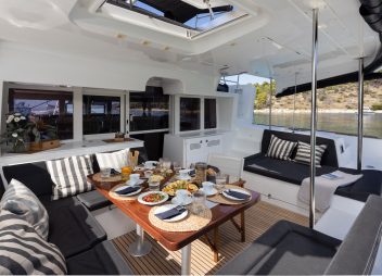 Croatia crewed yacht charter Falco aft deck