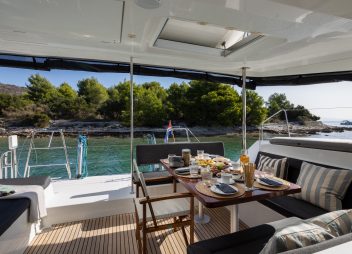 Croatia yacht charter Falco aft deck
