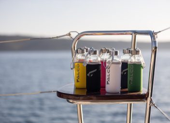 yacht charter Falco reusable bottles