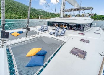 catamaran yacht charter Valentina seating