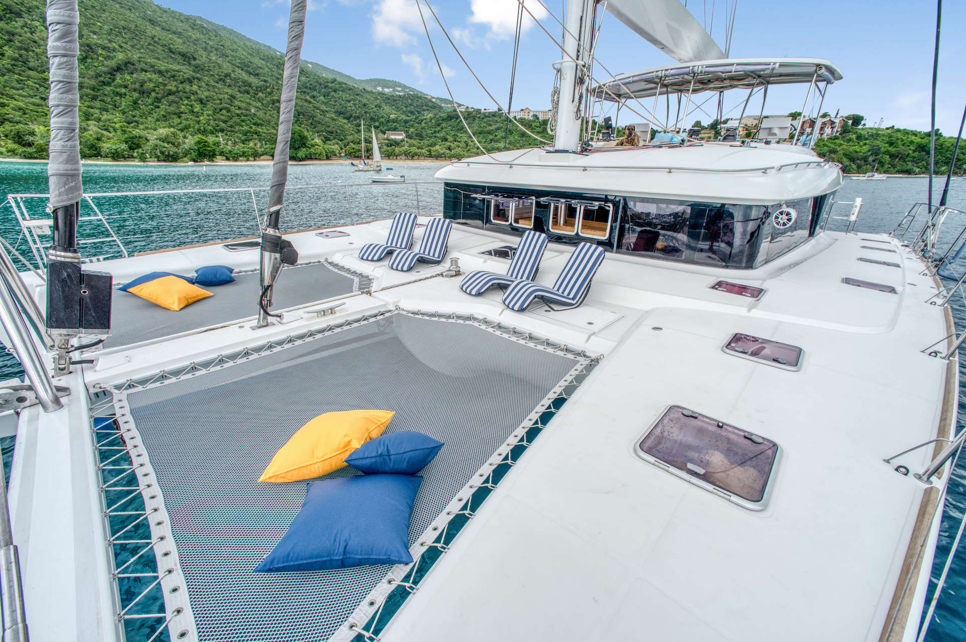 catamaran yacht charter Valentina seating