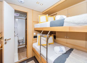 crewed yacht charter Valentina bunk cabin