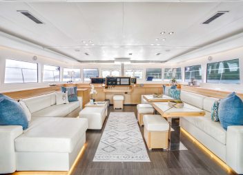 crewed yacht charter Valentina saloon