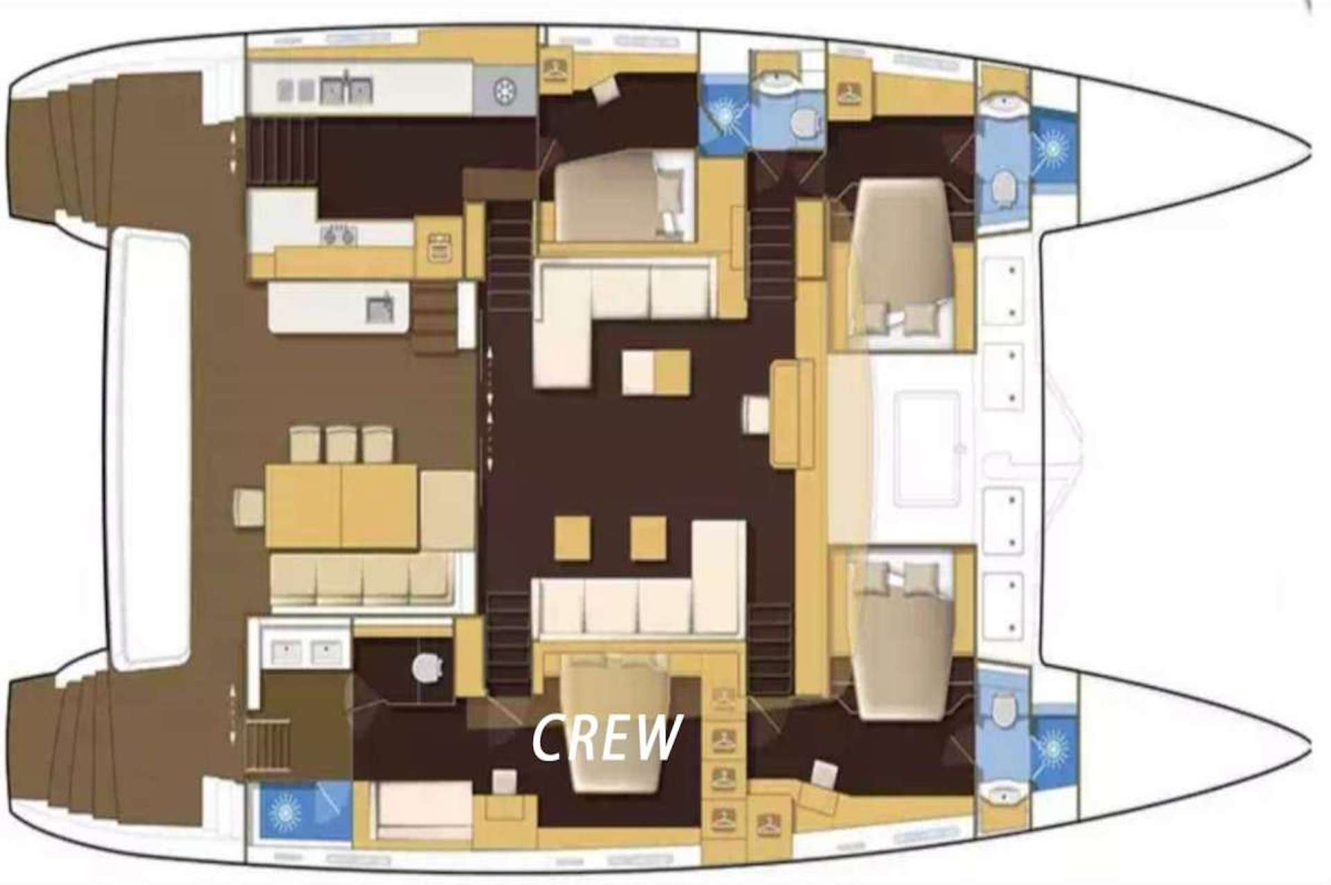 yacht charter Valentina deck plan