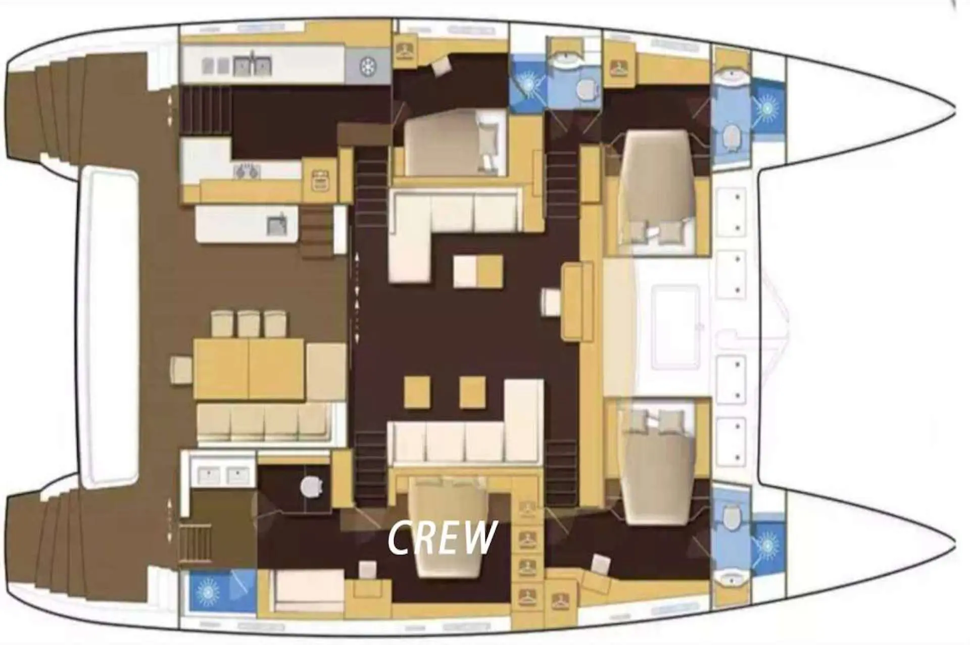 yacht charter Valentina deck plan